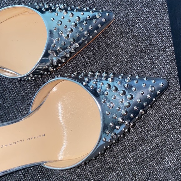 Giuseppe Zanotti Lucrezia silver spiked heels - Picture 4 of 5